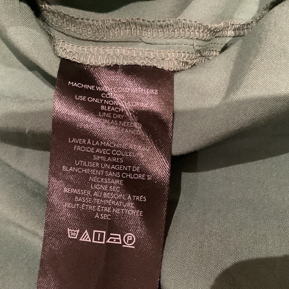 Anthropologie Draped Shine Dress Size 8 Moss Green NWT! - Picture 12 of 14